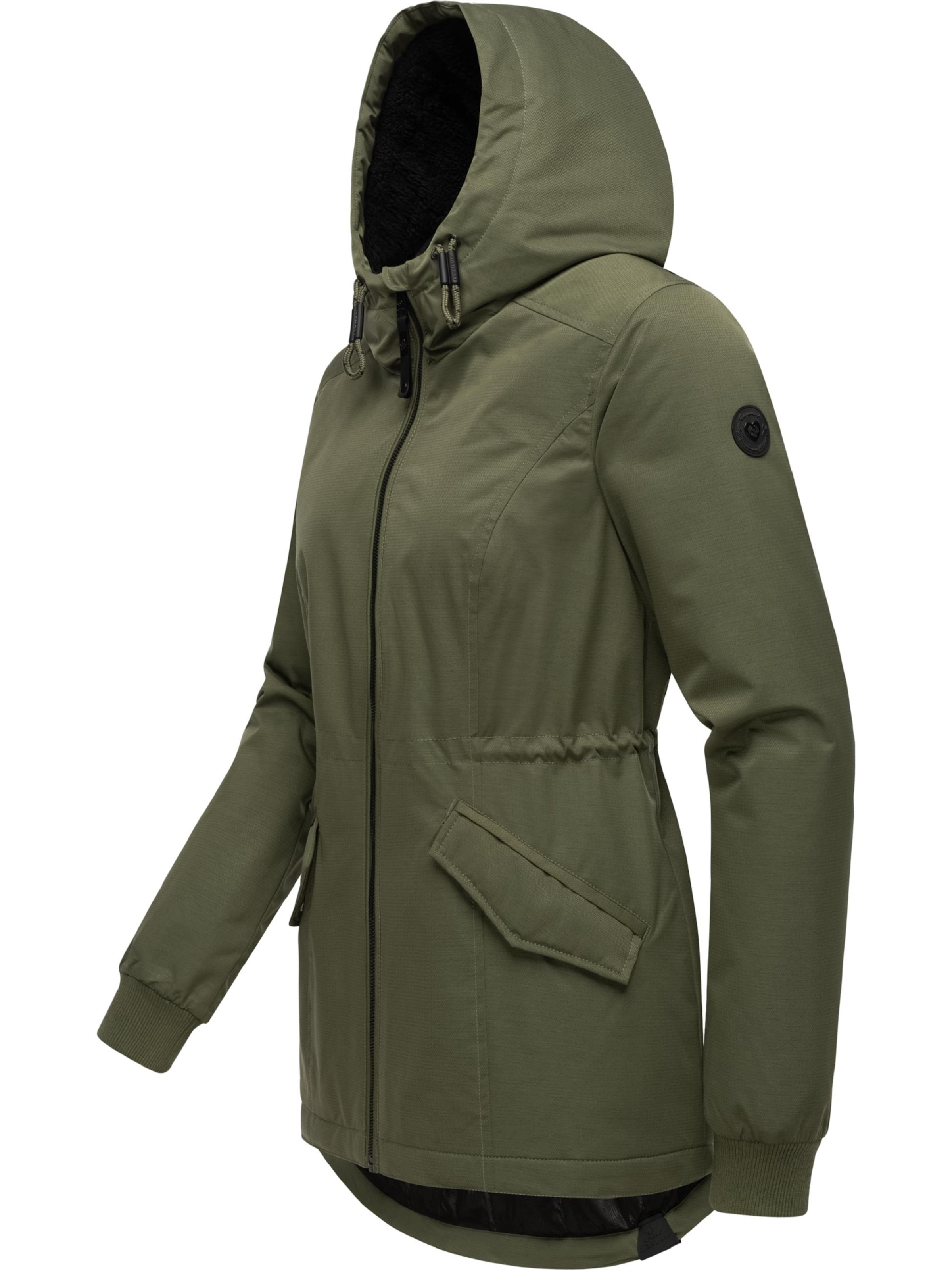 Veste fonctionnelle 'Dowey Warm Rain' Ragwear en vert