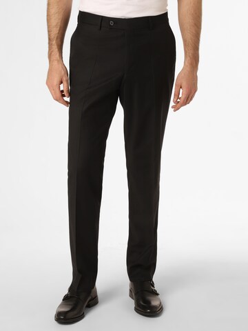 HECHTER PARIS Pleated Pants in Black: front