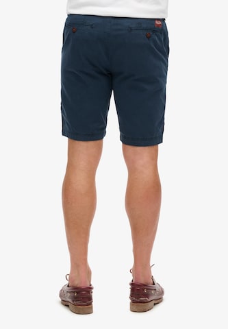 Regular Pantalon chino Superdry en bleu : devant