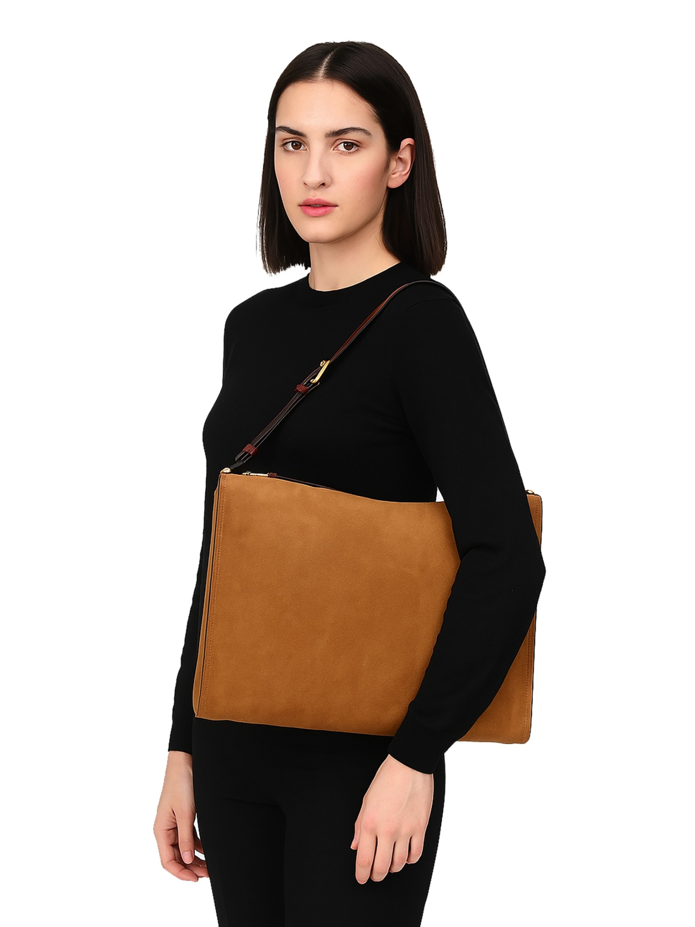 Gave Lux Schoudertas in Bruin