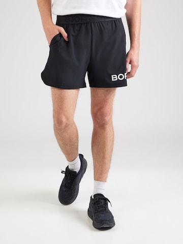 BJÖRN BORG - regular Pantalón deportivo en negro: frente