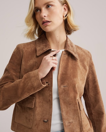 WE Fashion Övergångsjacka 'Premium' i brun