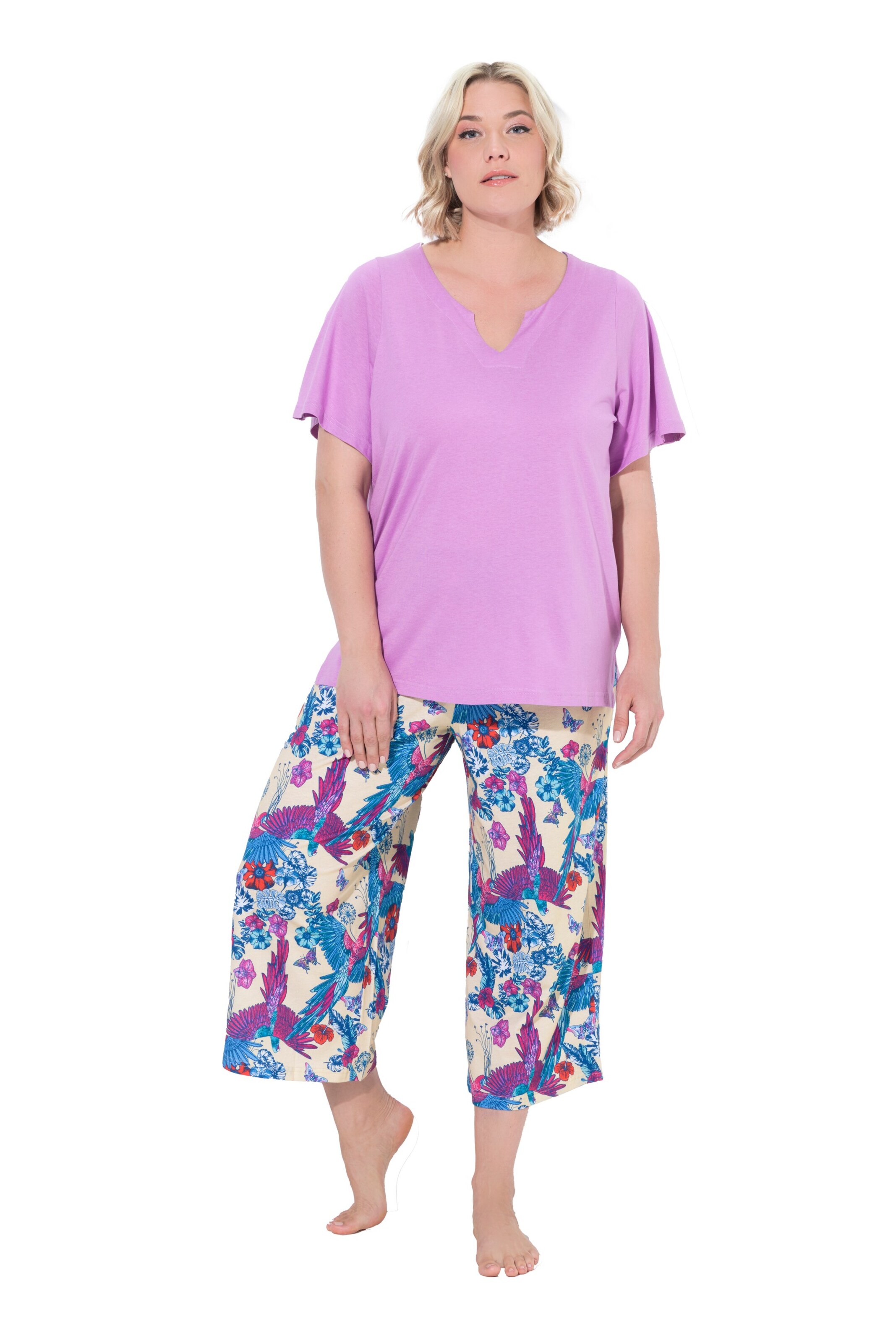 Ulla Popken Pyjama in Lila: voorkant