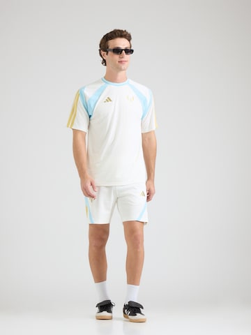 balta ADIDAS PERFORMANCE Standartinis Sportinės kelnės 'MESSI HOT'