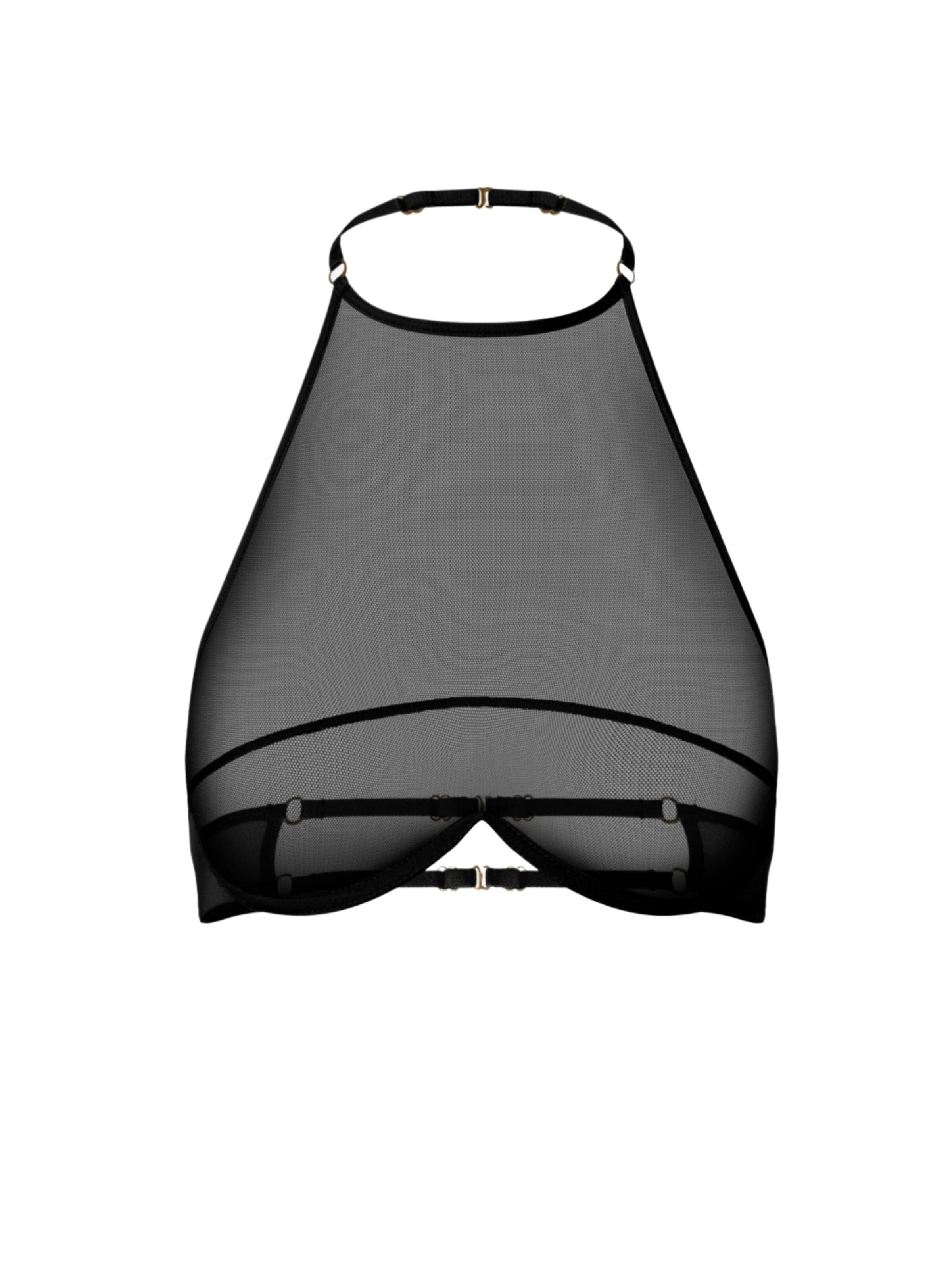 PROMEES High neck Bra 'reina' in Black: front