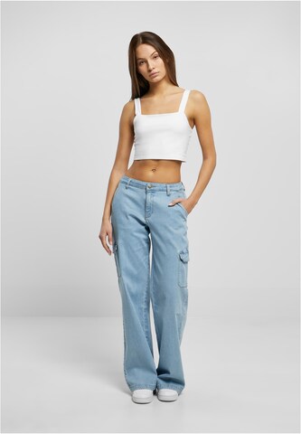 Urban Classics Wide leg Cargojeans in Blauw