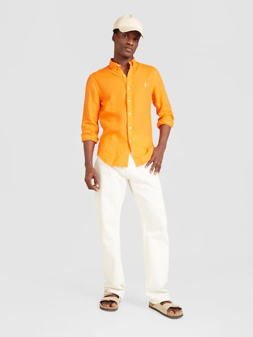 Coupe slim Chemise Polo Ralph Lauren en orange