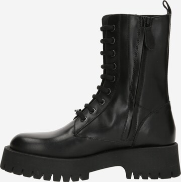 Ghete cu șireturi 'Combat' de la Valentino Shoes pe negru