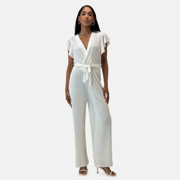 Tuta jumpsuit di Elara in bianco: frontale