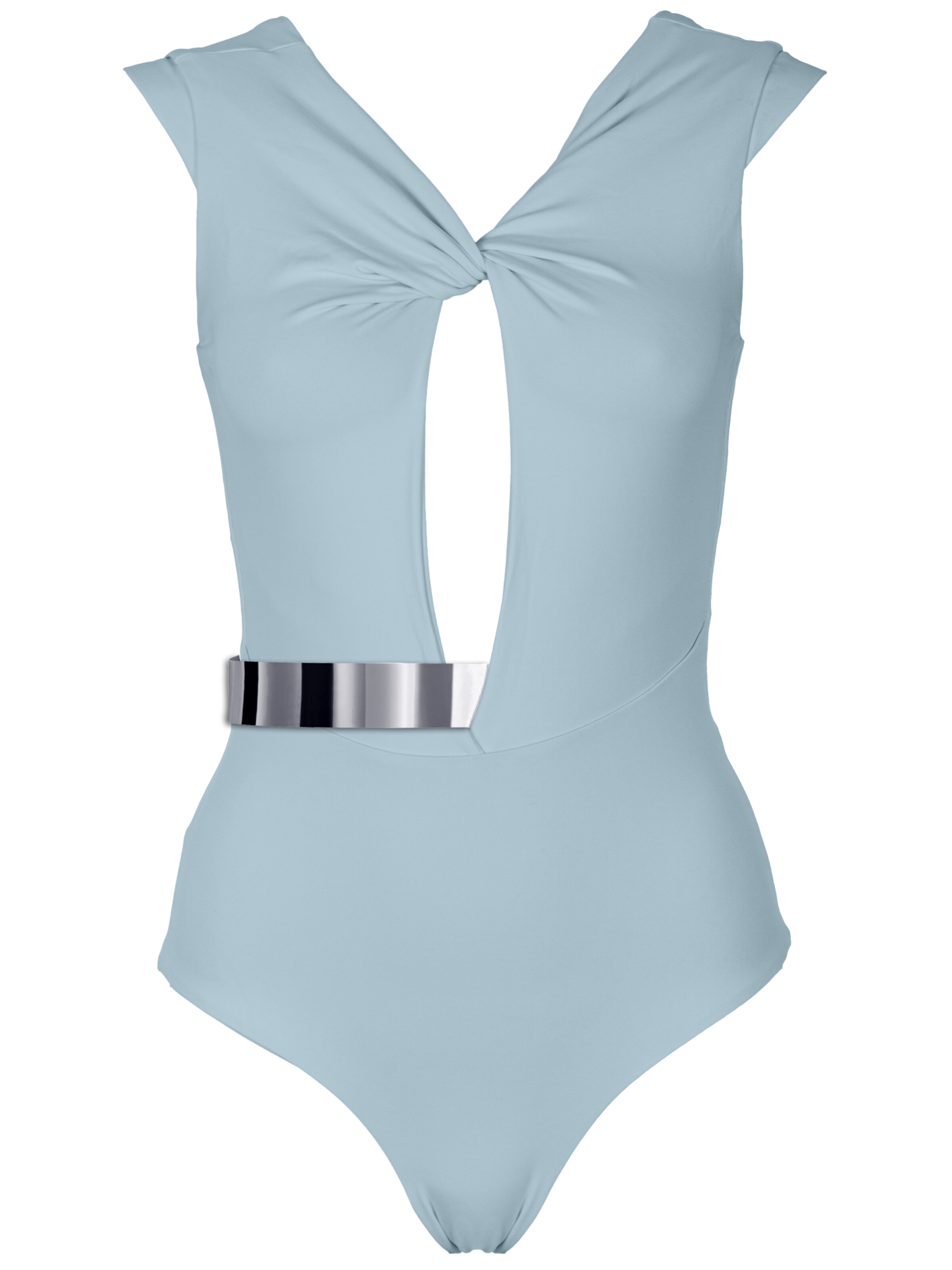 SEA ME SWIM Badeanzug 'COTE D'AZUR Silver Edition'‌‌‌‌‌‌‌‌‌ in Blau: Vorderseite
