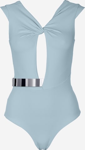 SEA ME SWIM Swimsuit 'COTE D'AZUR Silver Edition' in Blue: front