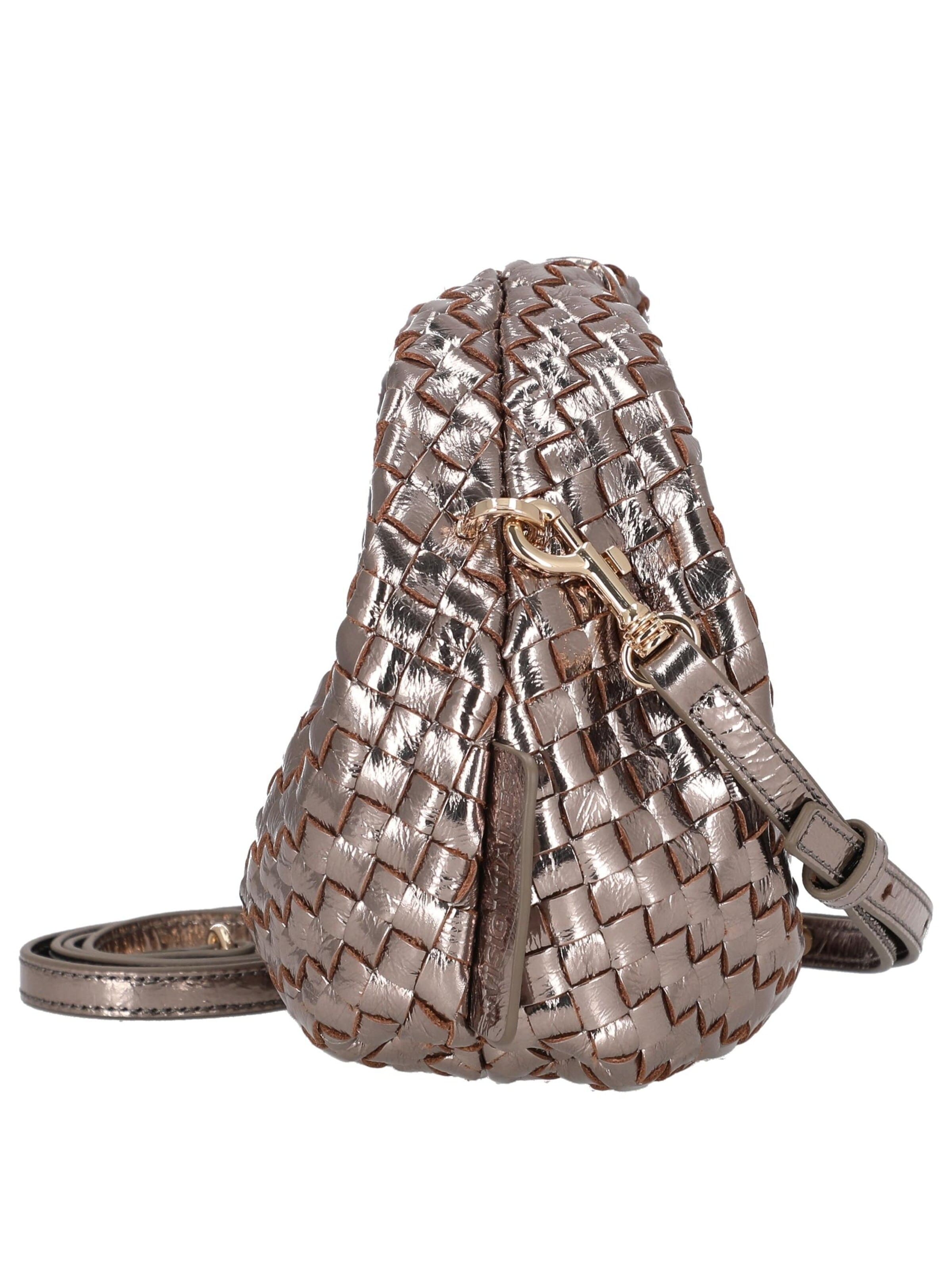 Les Visionnaires Handbag 'Greta Micro Weave' in Brown