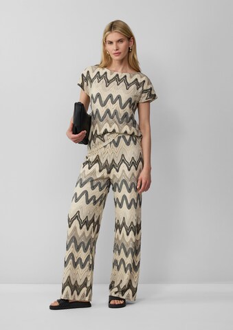 s.Oliver BLACK LABEL Wide Leg Hose in Beige