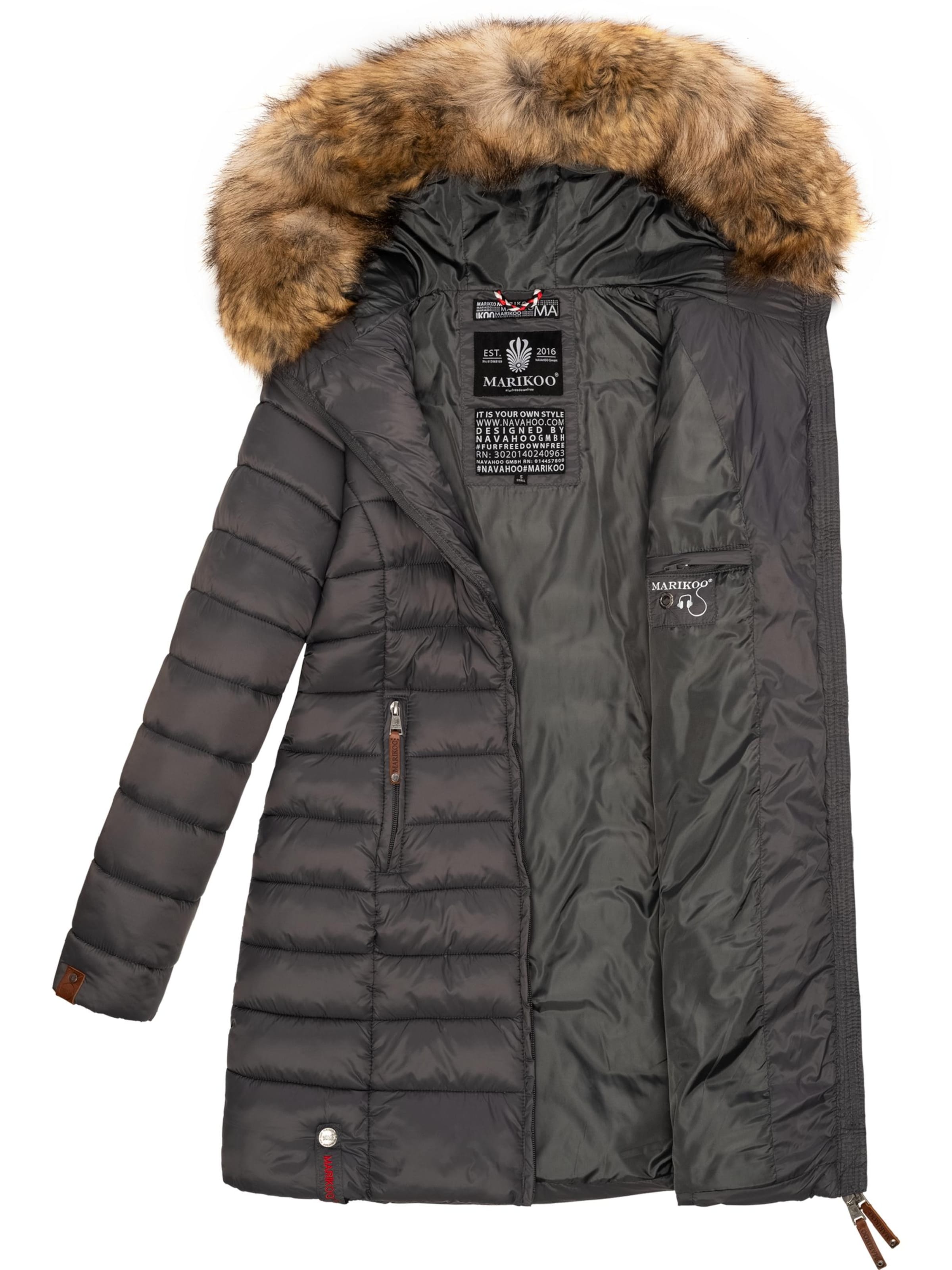 MARIKOO - Abrigo de invierno 'Rose' en gris