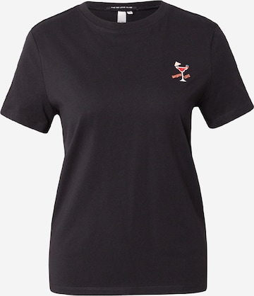 QS T-Shirt in Schwarz: Vorderseite