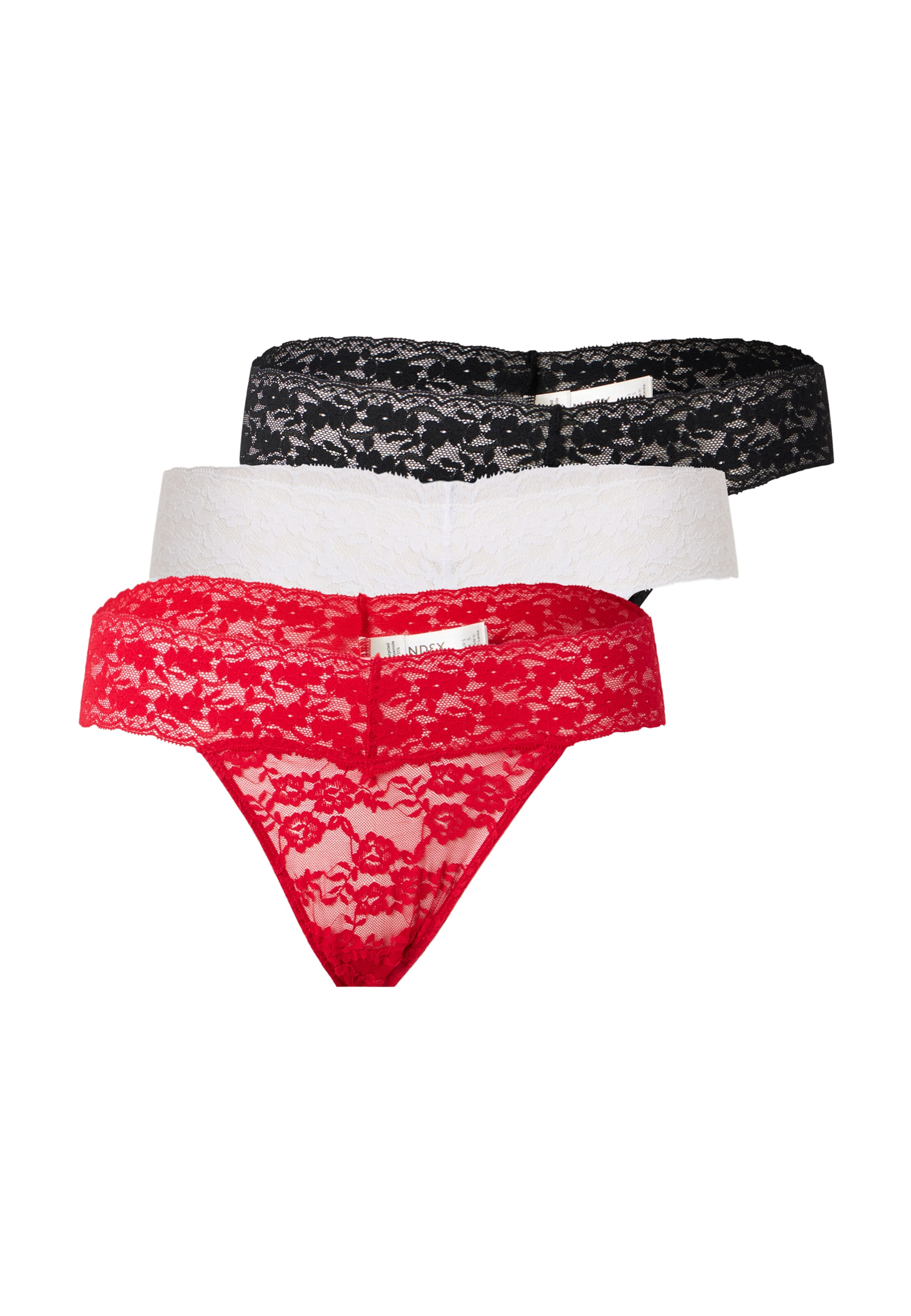 Lindex Tanga 'Lacey' – červená: přední strana