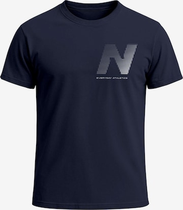 Neverless Shirt 'Halftone' in Blau: Vorderseite