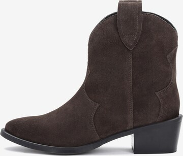 Kazar Booties in Brown: front