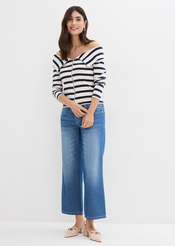 bonprix Wide leg Jeans in Blue: front