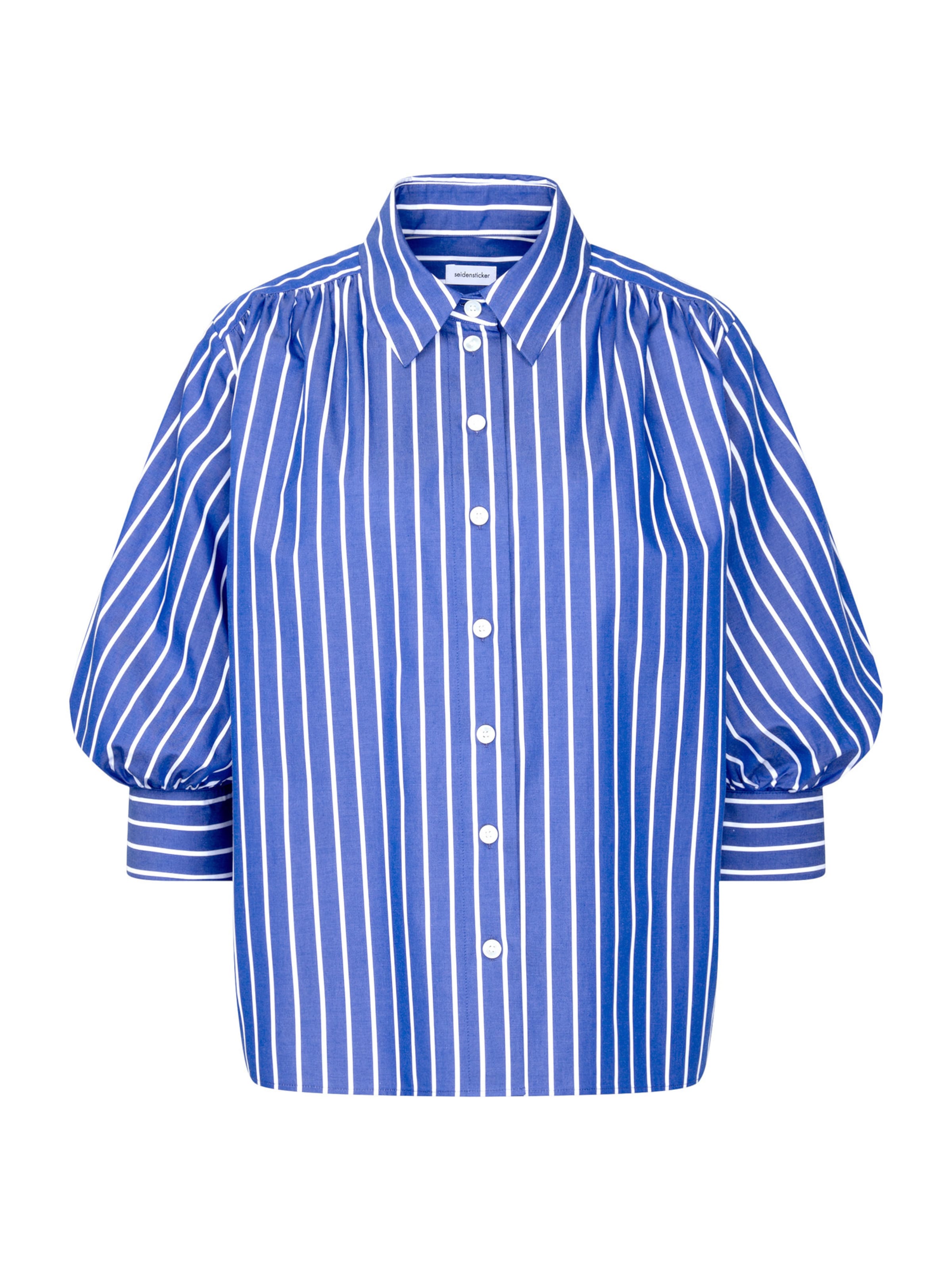 SEIDENSTICKER Blouse in Blauw: voorkant