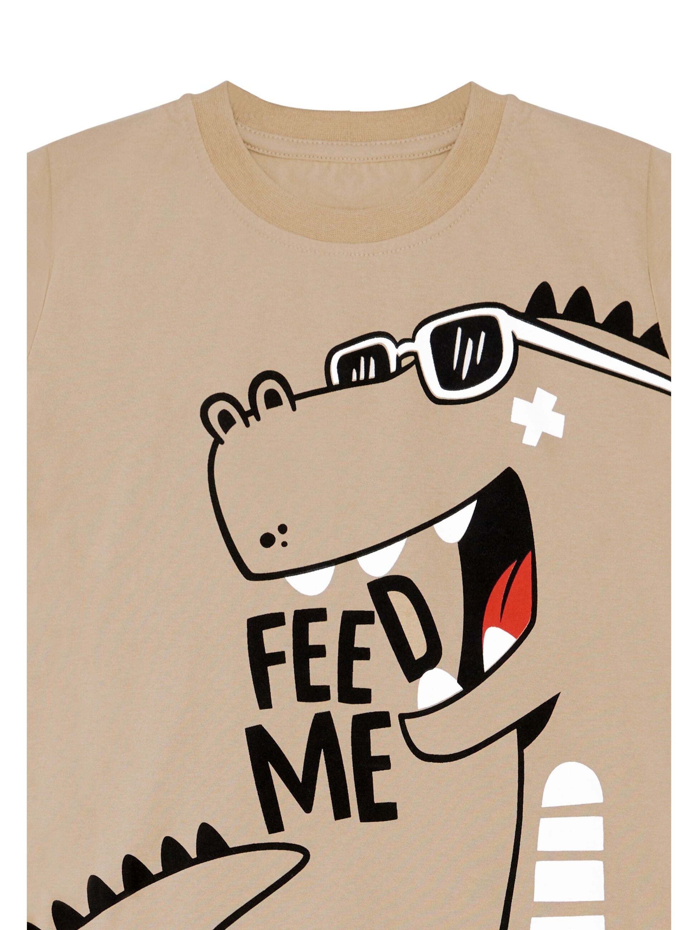 Survêtement 'Hungry Dino' Denokids en beige