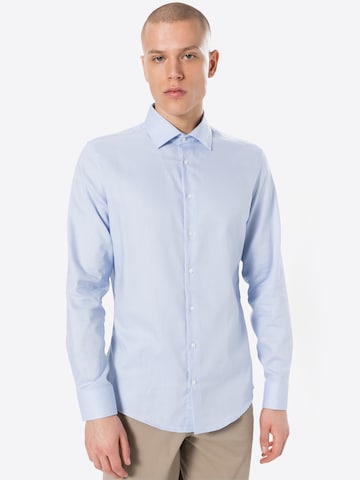 Coupe slim Chemise business SEIDENSTICKER en bleu : devant