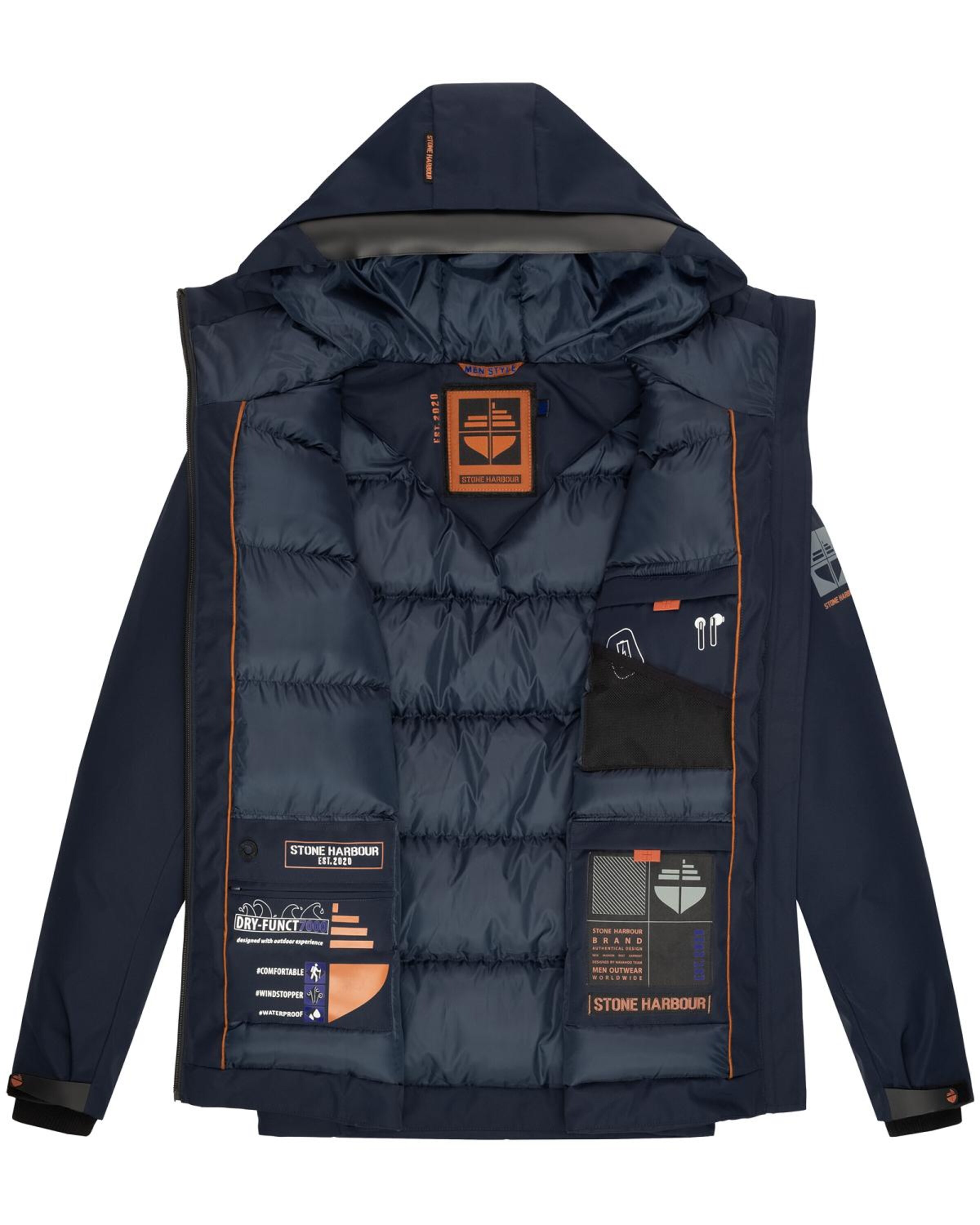 STONE HARBOUR Winterjacke in Blau