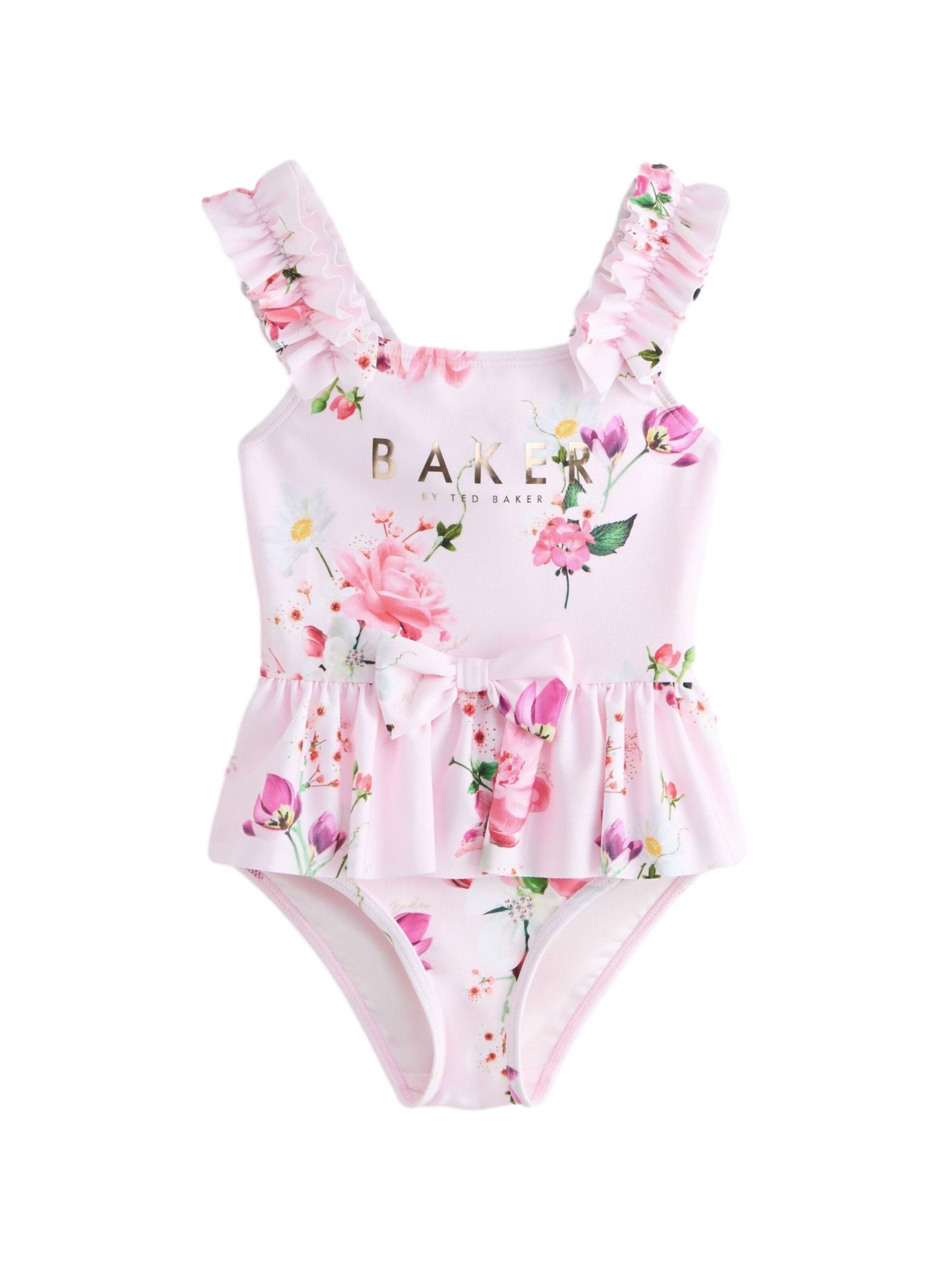 Baker by Ted Baker Badeanzug in gold / smaragd / rosa / weiß, Produktansicht