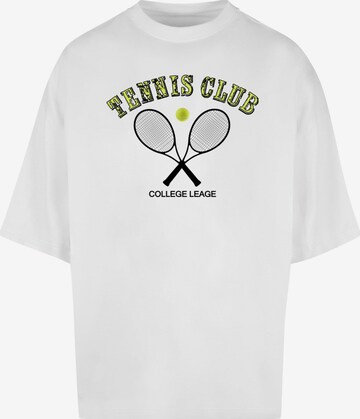 T-Shirt 'Tennis Club' Merchcode en blanc : devant