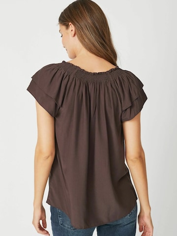 co'couture Bluse 'Sunrise' in Braun