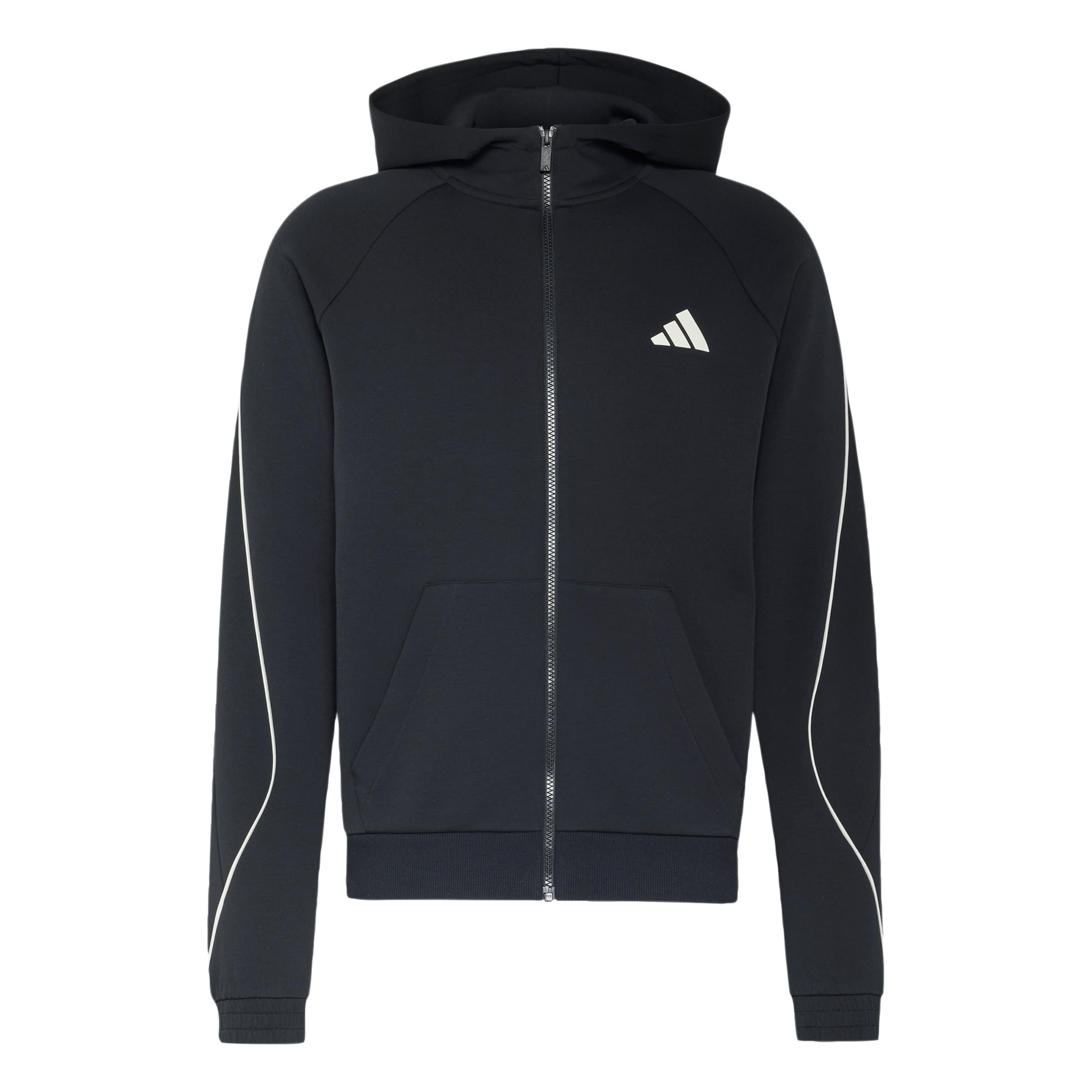 ADIDAS SPORTSWEAR Αθλητική ζακέτα φούτερ 'Stadium' σε XXS σε μαύρο / λευκό, Άποψη προϊόντος