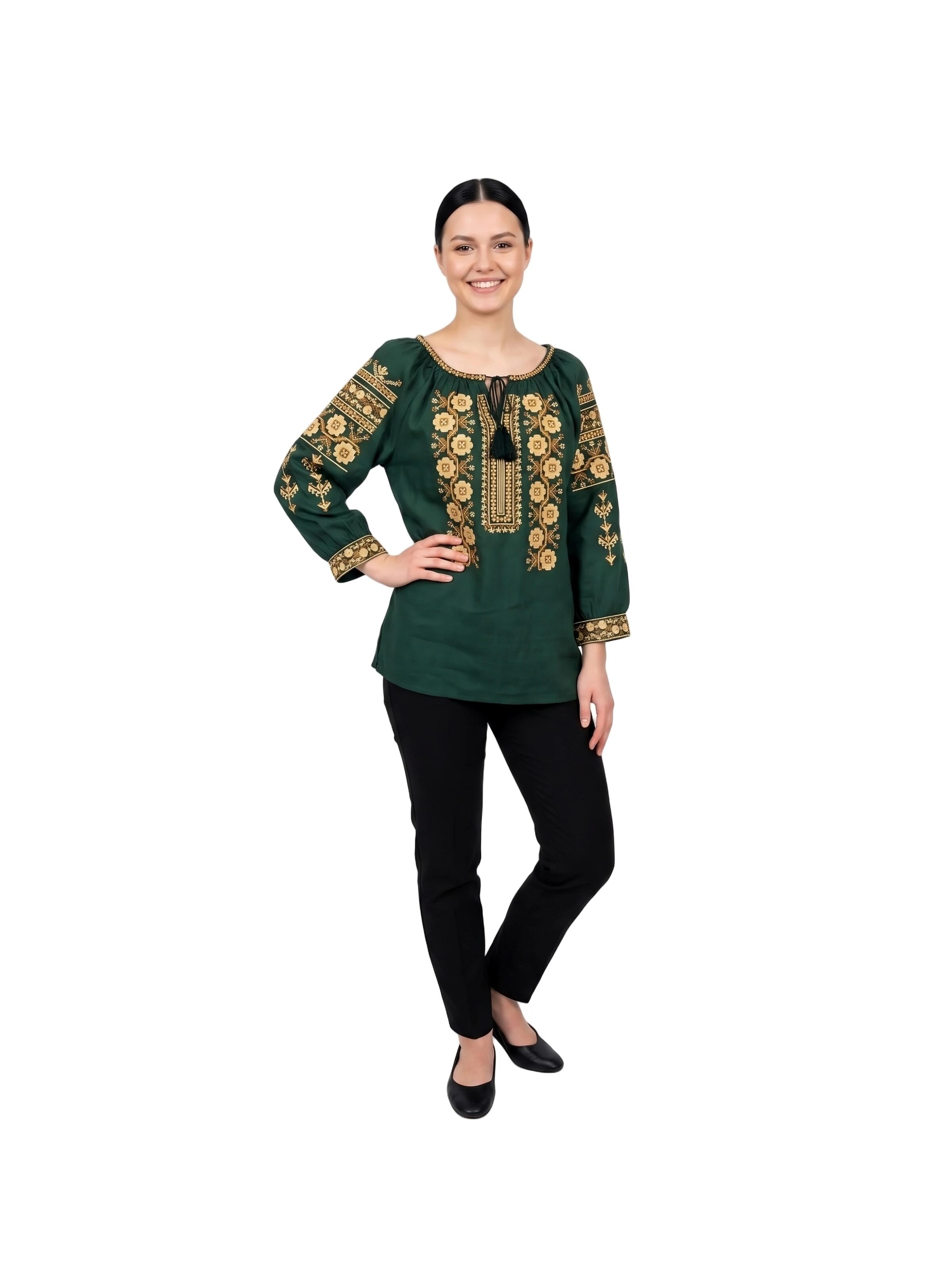 Rody’s forever - Blusa tradicional 'Damenbluse IL26, grün , marimea XL' en verde