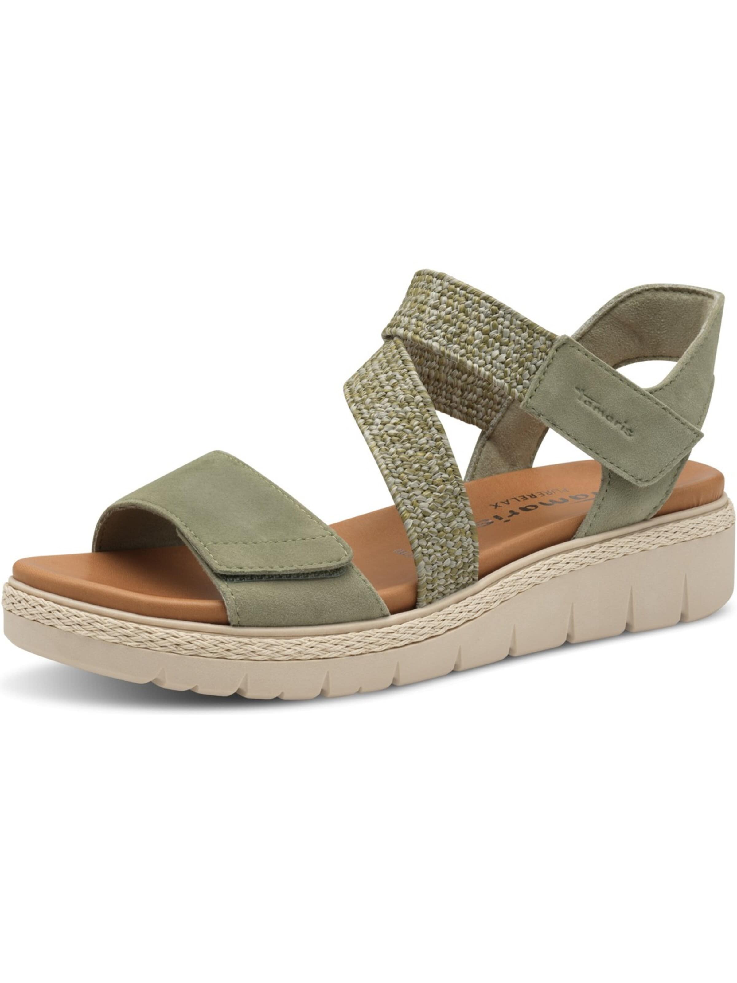 Tamaris Sandals in Green: front