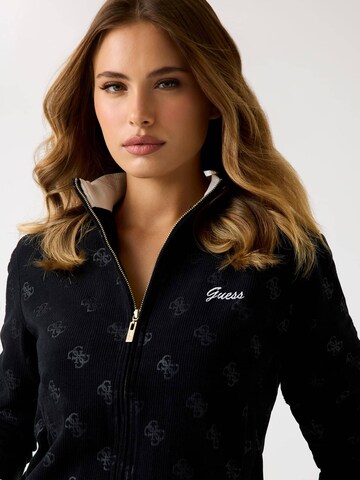 GUESS Zip-Up Hoodie in Black