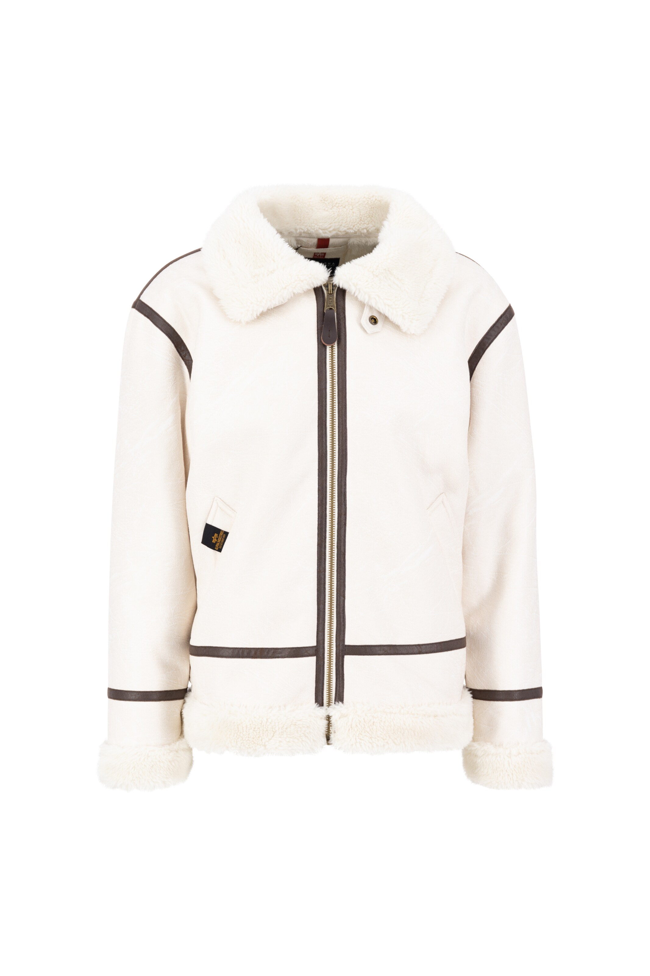 ALPHA INDUSTRIES Зимно яке 'B3 FL' в бяло: отпред