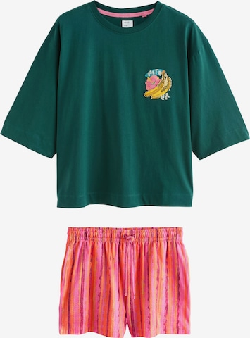 žalia Next Pižama su šortais: priekis