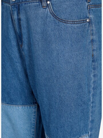 Zizzi Tapered Jeans 'Mille' in Blauw