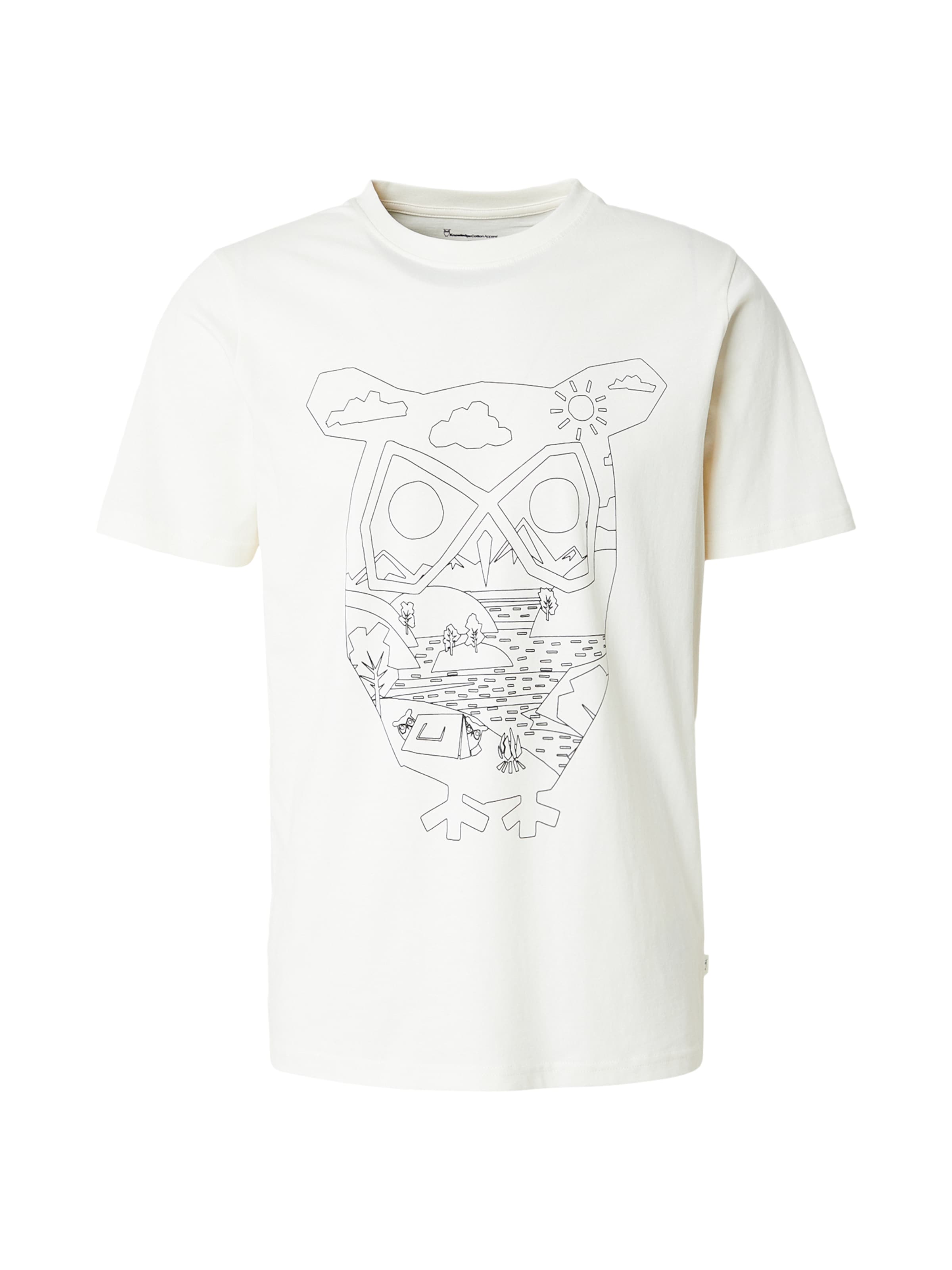 balts KnowledgeCotton Apparel T-Krekls: no priekšpuses