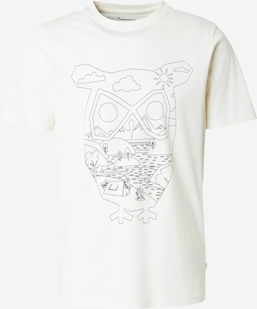 balts KnowledgeCotton Apparel T-Krekls: no priekšpuses