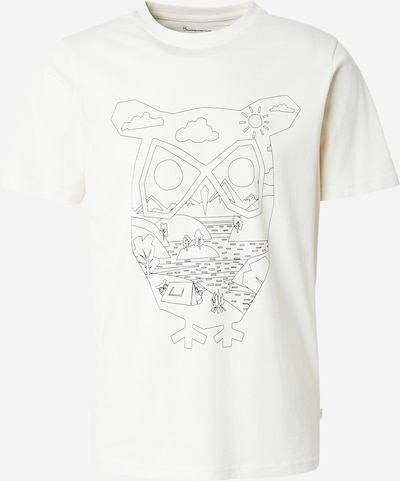 XXL dydžio Marškinėliai iš KnowledgeCotton Apparel, spalva – juoda / balta, Prekių apžvalga
