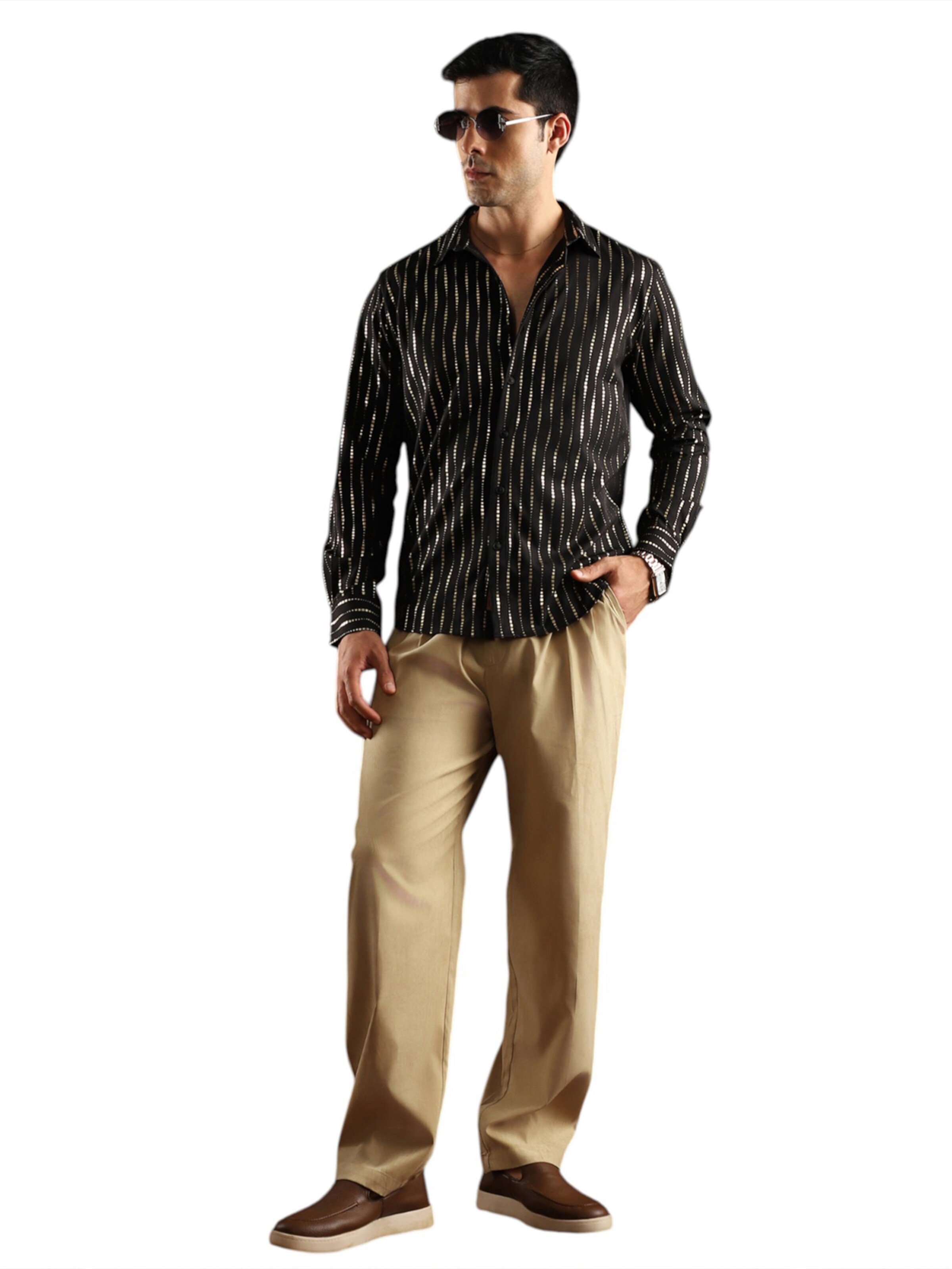 Campus Sutra - Ajuste regular Camisa 'Monroe' en negro