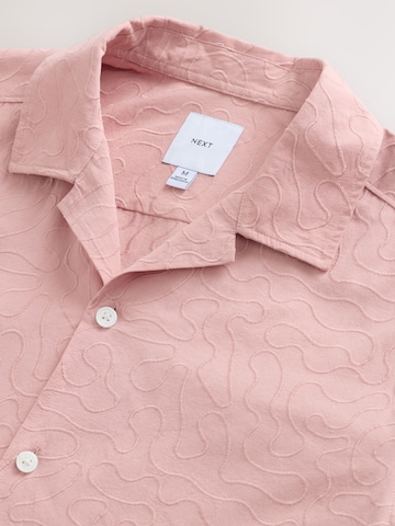 Next Regular fit Button Up Shirt in Pink