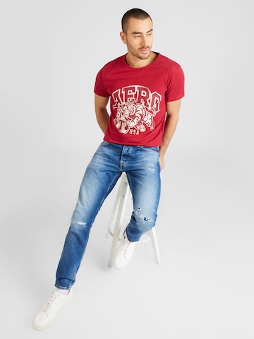 AÉROPOSTALE T-Shirt 'TIGERS' in Rot