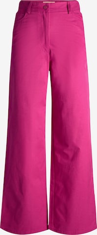 JJXX Wide leg Broek 'Brooke' in Roze: voorkant