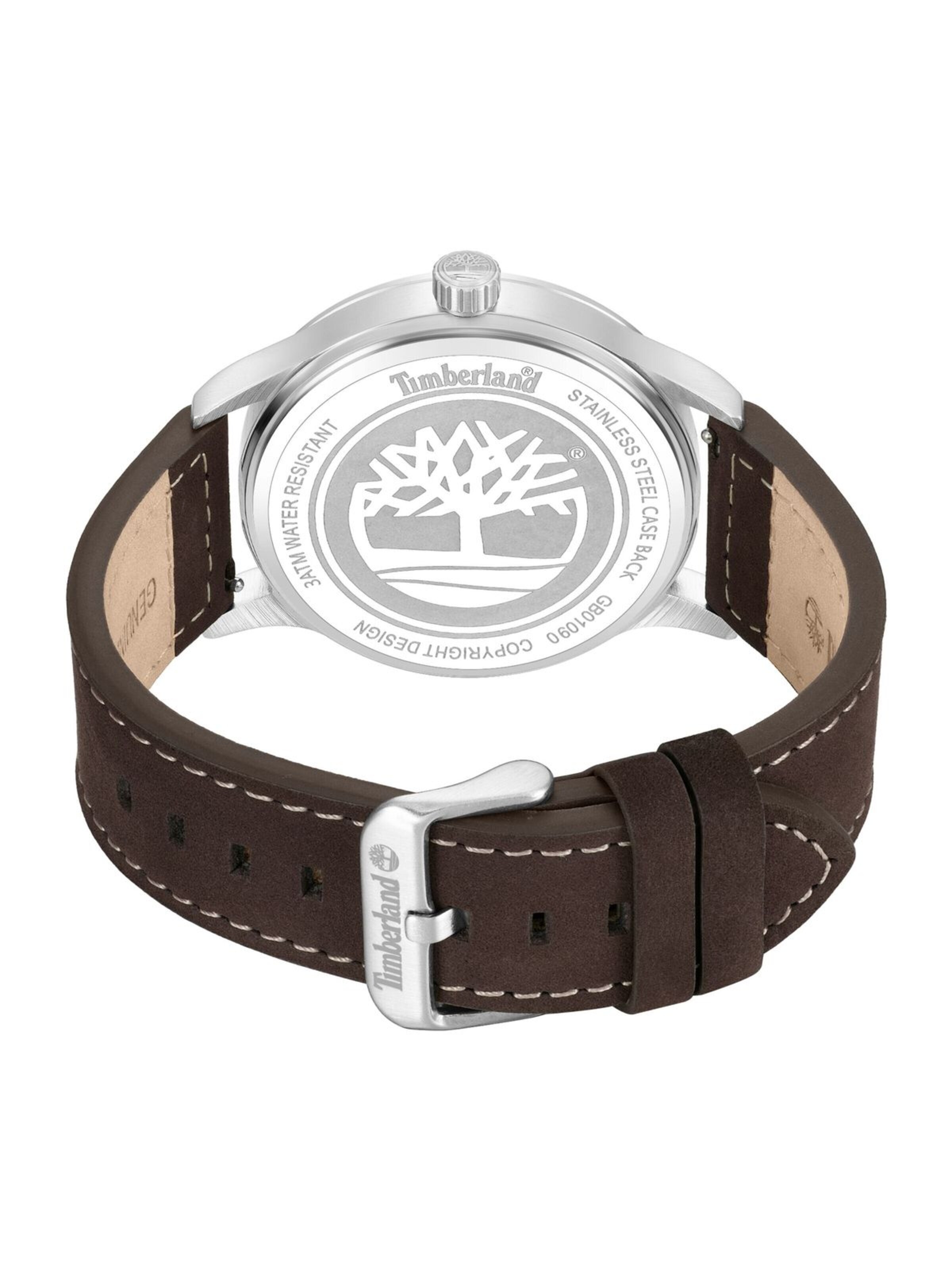 TIMBERLAND Analoog horloge 'Date watch Trumbull' in Bruin