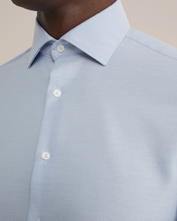 WE Fashion Slim fit Button Up Shirt in Blue