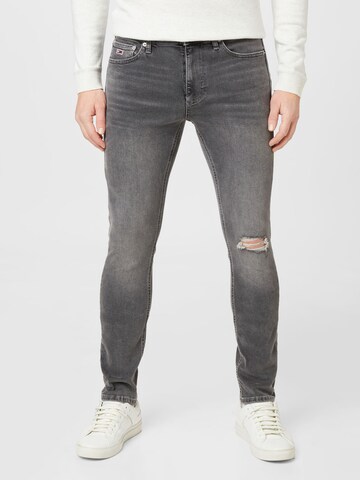 Coupe slim Jean 'SCANTON' Tommy Jeans en noir : devant