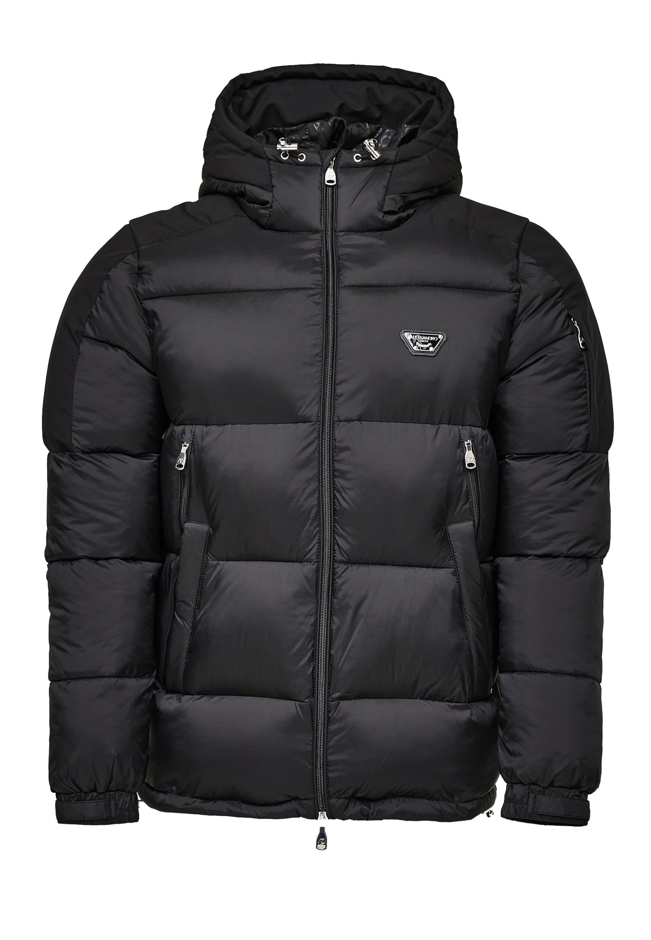 Alessandro Zavetti Winter Jacket 'Nevori' in Black: front