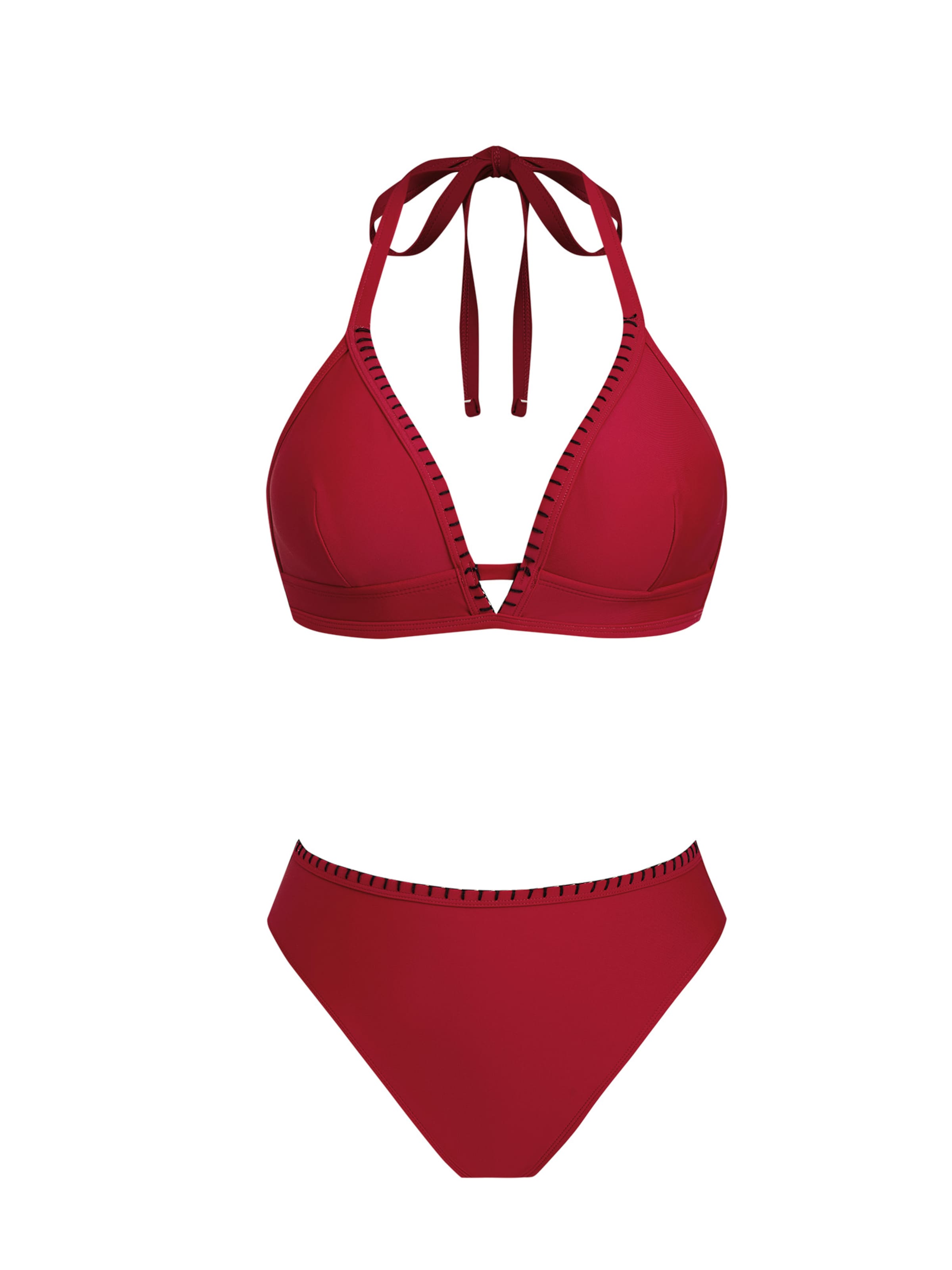 Cupshe Triangle Bikini 'DAA12C5D023EE' in Red: front
