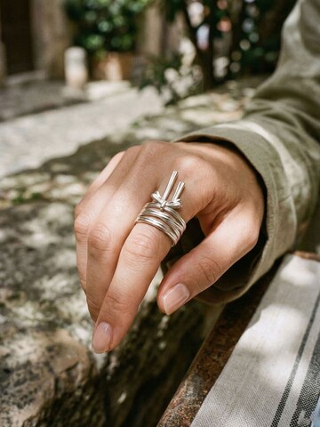 Nemomatheo Ring 'Ribbon Knot' in Silver